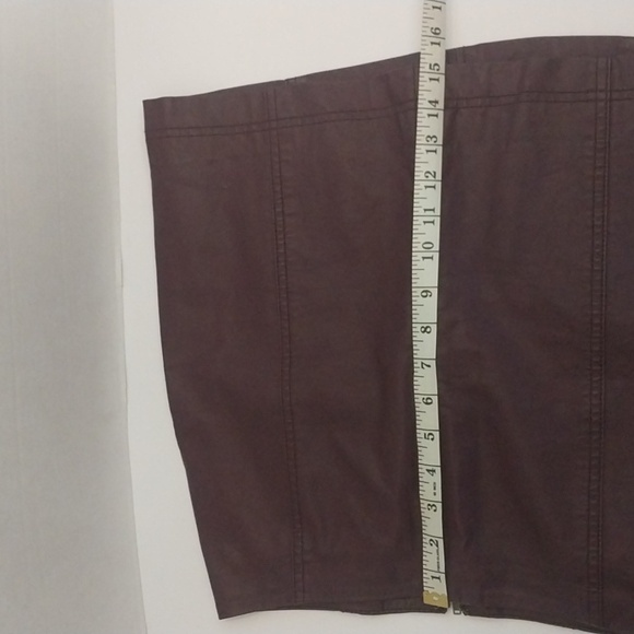 ree People Modern Femme Faux-Leather Mini Skirt Size 4 Berry/Plum/Purple - Picture 8 of 11